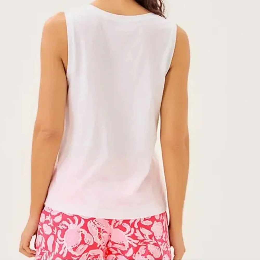 NWT Lilly Pulitzer Meredith Tank Resort White, Size XXS - Picture 2 of 3